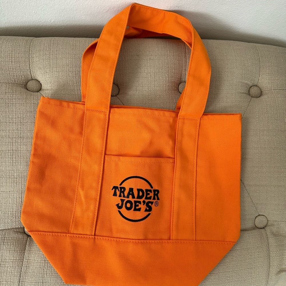 Trader Joe's Halloween Mini Orange Tote Bag